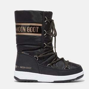 Protecht Quilted Junior Black Nylon Winter Moon Boots
